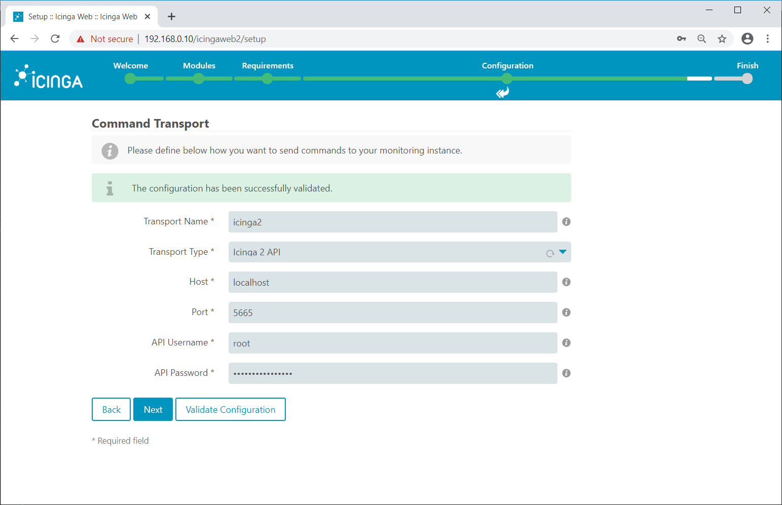 Icinga 2 API Command Transport