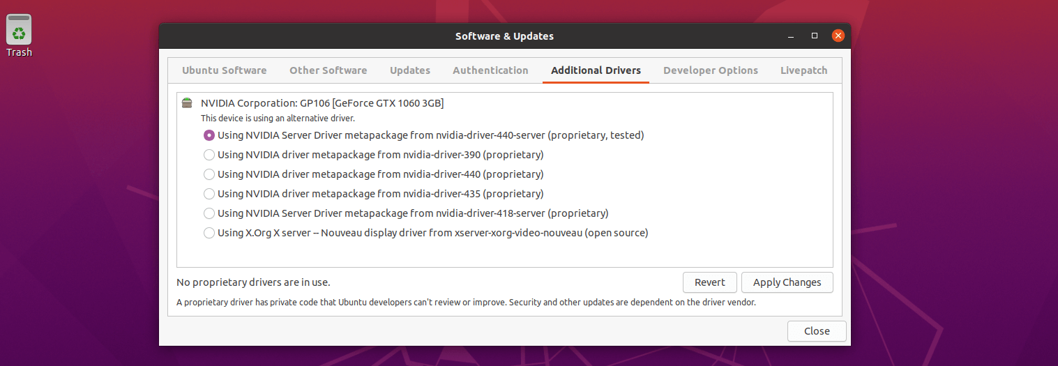 install latest nvidia drivers ubuntu 18.04