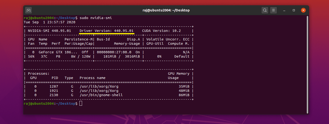 ubuntu change graphics driver from command line