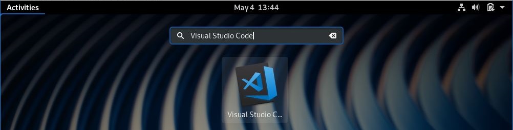 Start Visual Studio Code on Fedora