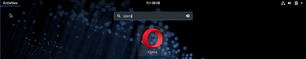 Install Opera Browser on Fedora 28 - Start Opera Browser on Fedora 28