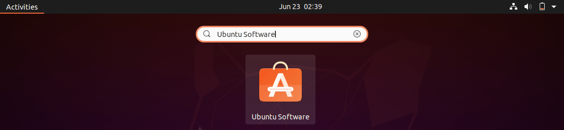 Open Ubuntu Software