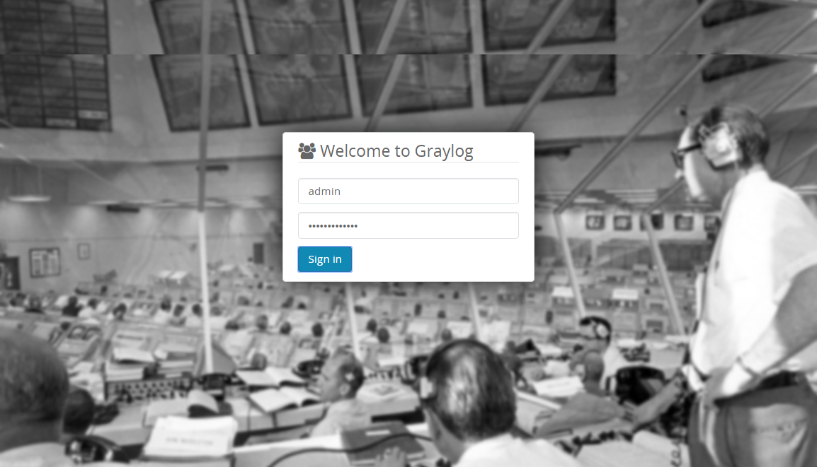 Graylog Login Page