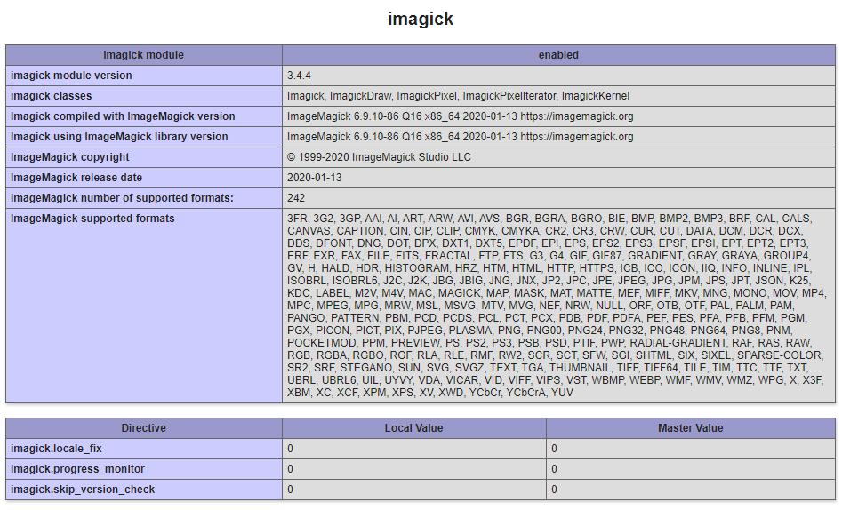 PHP Imagick Extension