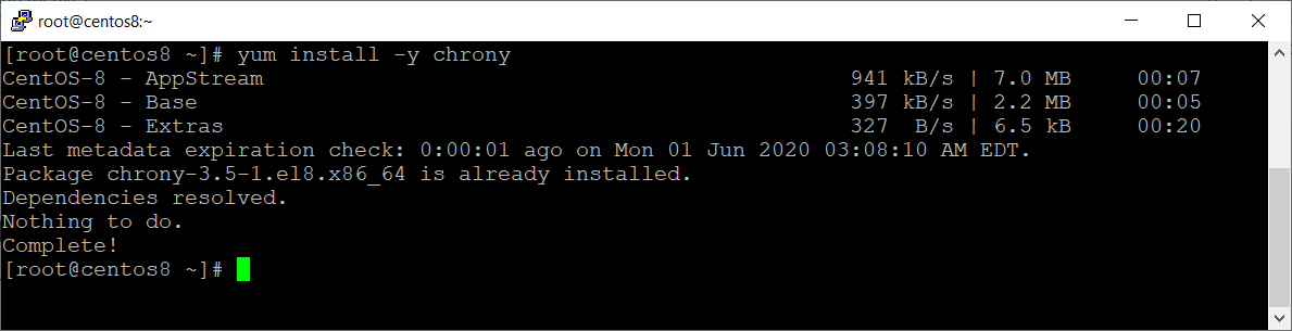 Install Chrony Package
