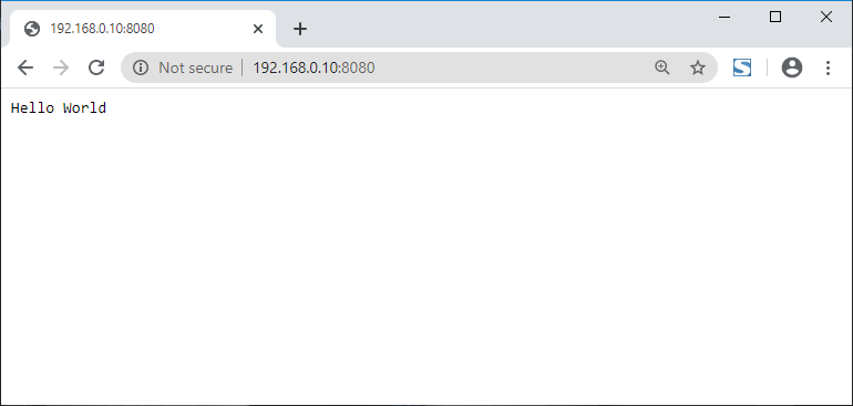 Install Node.js on Debian 10 - Web Page Served by Node.js