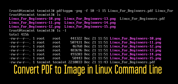 How to Convert PDF to Image in Linux Command Line