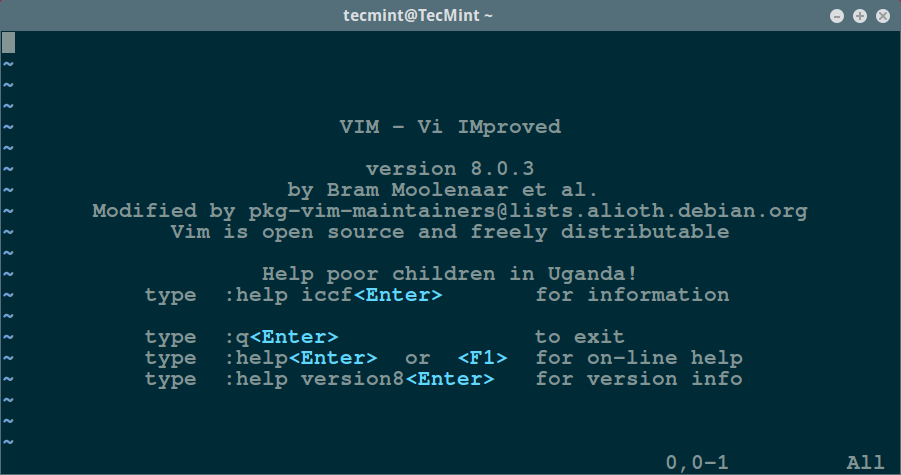 Running Vim 8.0 in Ubuntu 16.04