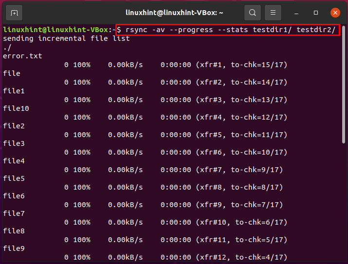 how to see rsync progress? How to see rsync progress? 1624051234 226 How to see rsync progress