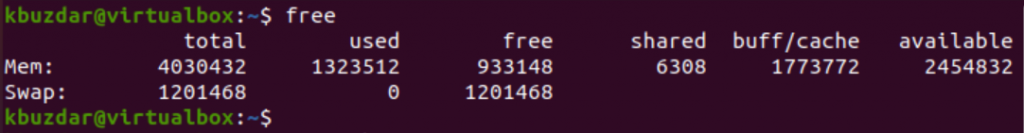 Linux Free Command Examples