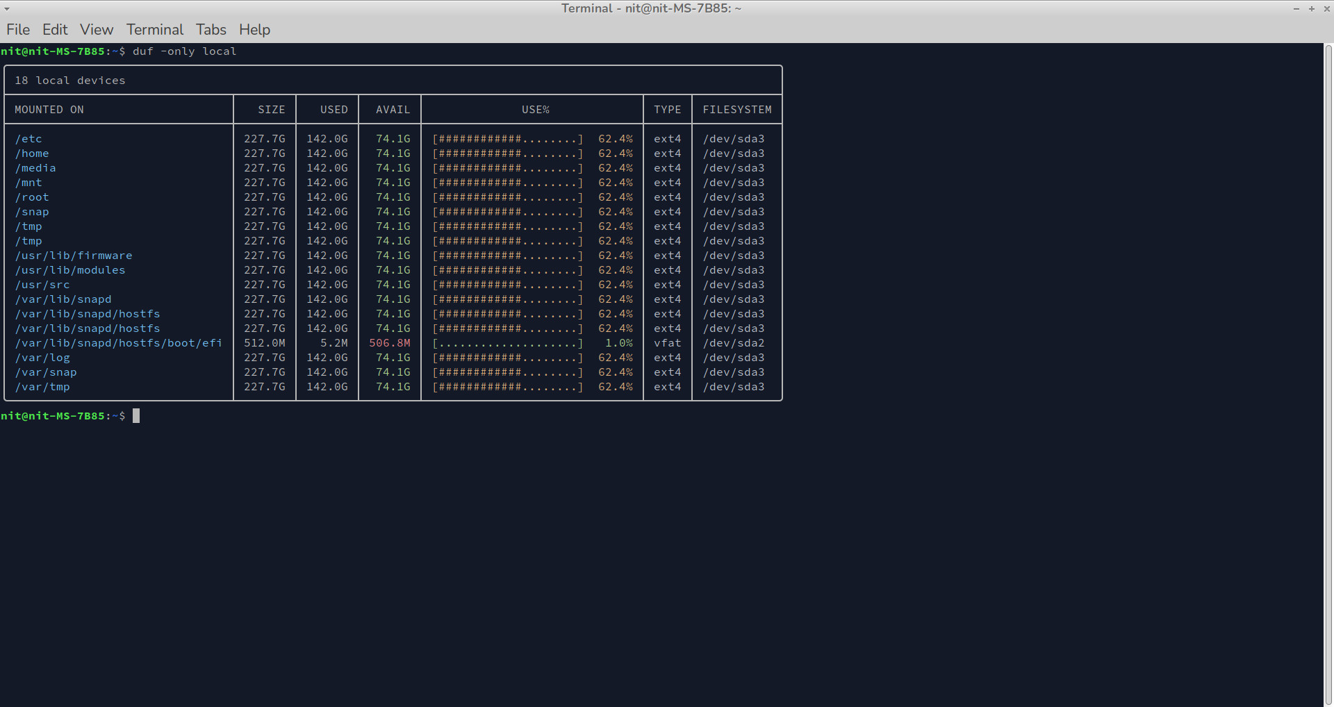 The way to Use Duf Command in Linux The way to Use Duf Command in Linux 1628662758 544 How to Use Duf Command in Linux