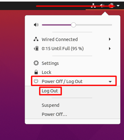 Logout Ubuntu Desktop