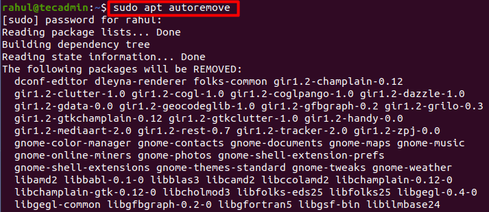 Auto remove ubused packages on Ubuntu