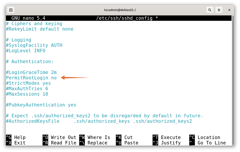 Disable Root Login on Debian 11