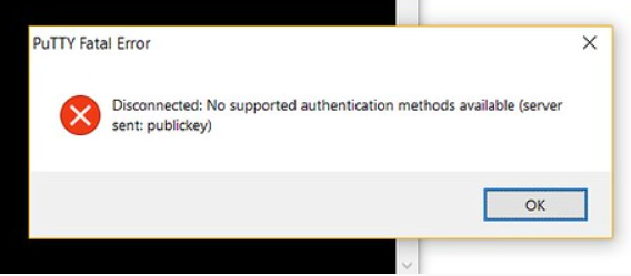 fix error no supported authentication strategies to be had Fix error no supported authentication strategies to be had Fix error no supported authentication methods available