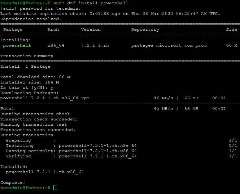 How to Install PowerShell on Fedora Linux