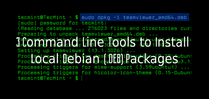 3 Command Line Tools to Install Deb Packages in Ubuntu