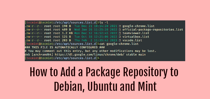 How to Add a Package Repository to Debian, Ubuntu and Mint