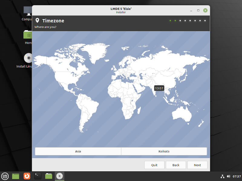 Choose LMDE Timezone How to Install LMDE 5 “Elsie” Cinnamon Edition How to Install LMDE 5 “Elsie” Cinnamon Edition 1713872875 364 How to Install LMDE 5 Elsie Cinnamon Edition