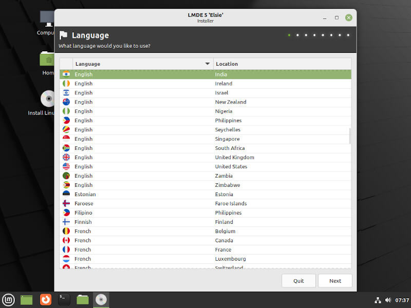 Choose LMDE Language How to Install LMDE 5 “Elsie” Cinnamon Edition How to Install LMDE 5 “Elsie” Cinnamon Edition 1713872875 365 How to Install LMDE 5 Elsie Cinnamon Edition