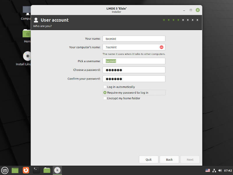 Create User Linux Mint How to Install LMDE 5 “Elsie” Cinnamon Edition How to Install LMDE 5 “Elsie” Cinnamon Edition 1713872875 673 How to Install LMDE 5 Elsie Cinnamon Edition