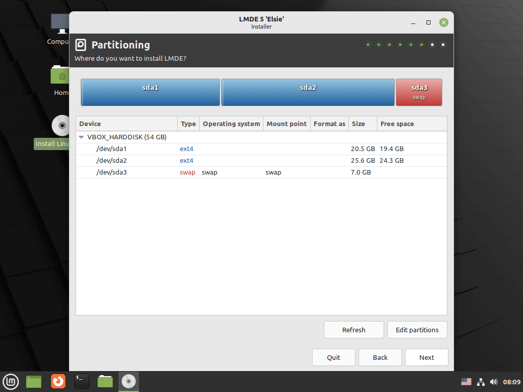 LMDE Partitions How to Install LMDE 5 “Elsie” Cinnamon Edition How to Install LMDE 5 “Elsie” Cinnamon Edition 1713872876 739 How to Install LMDE 5 Elsie Cinnamon Edition