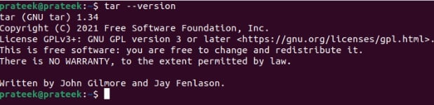 checking-the-version-of-tar